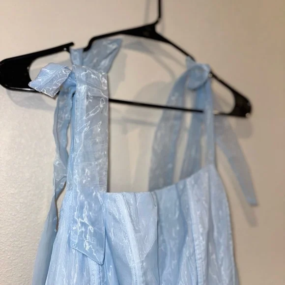 Wild Rose & Sparrow Siena Dress Blue Corset Tulle Mini L NWT Fairy - Picture 10 of 16